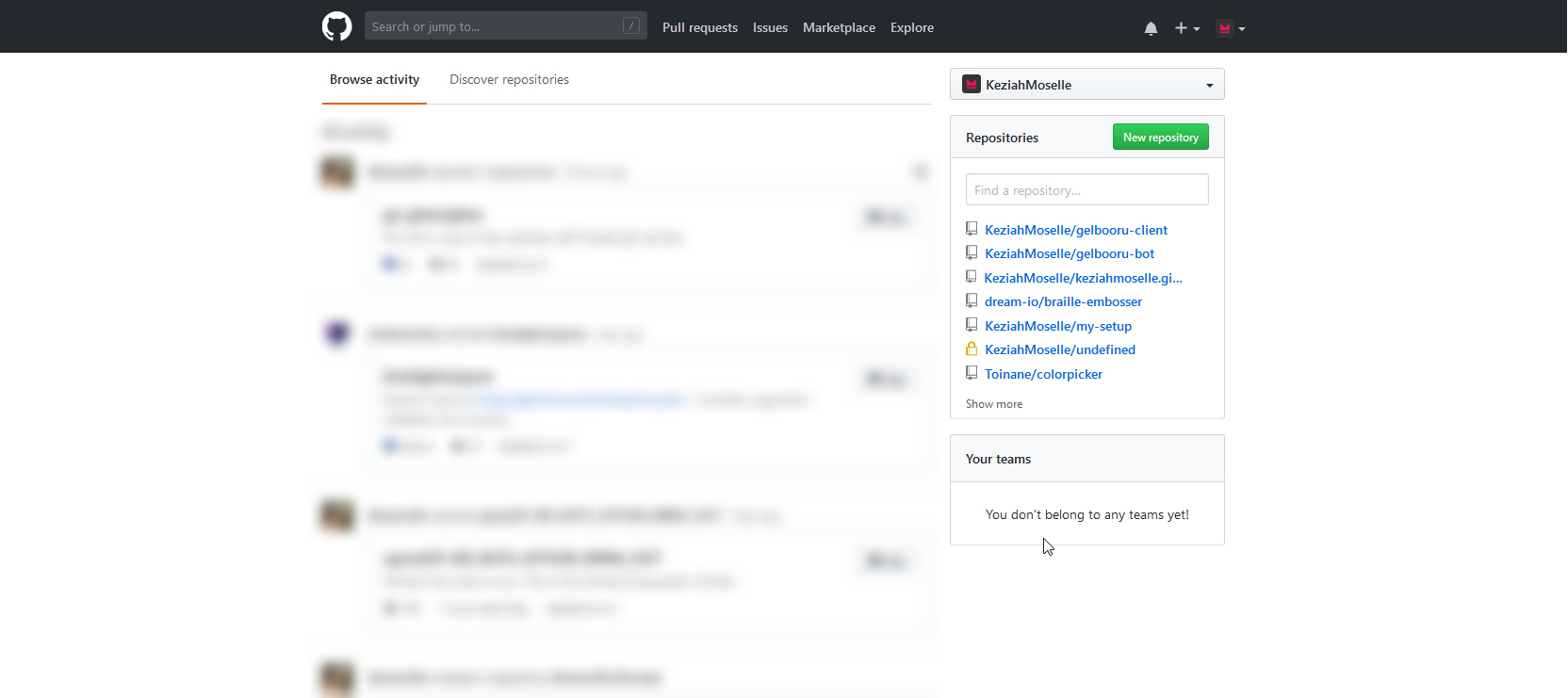 GitHub Put my dashboard sidebar to the right !