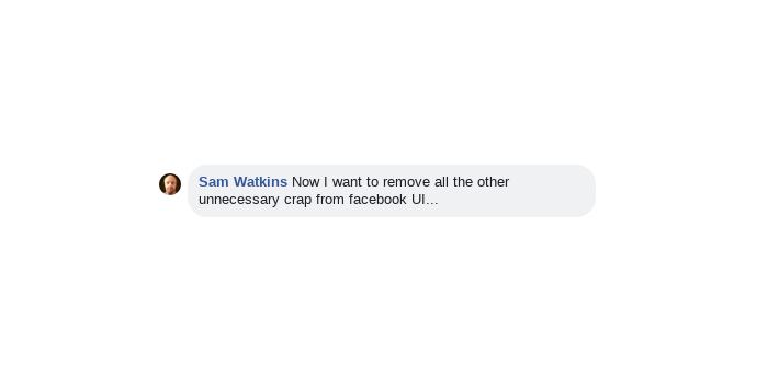 facebook cleanup ui
