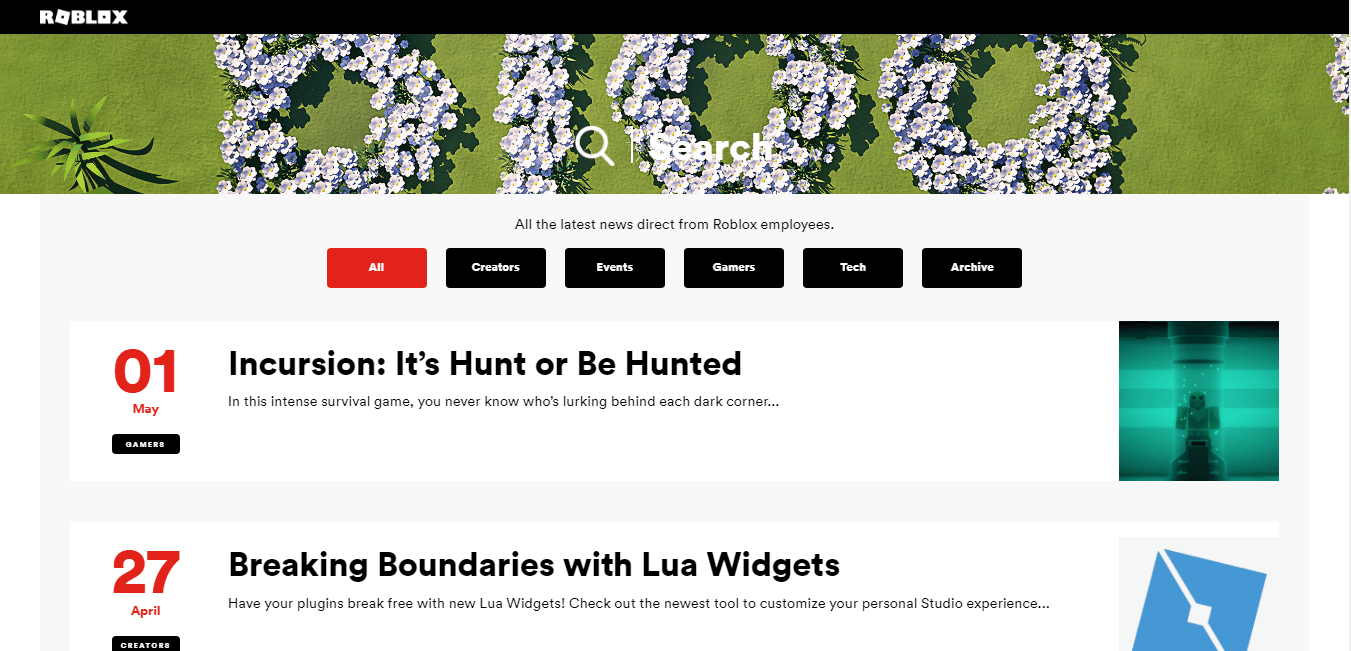 More compact styled blog.roblox.com