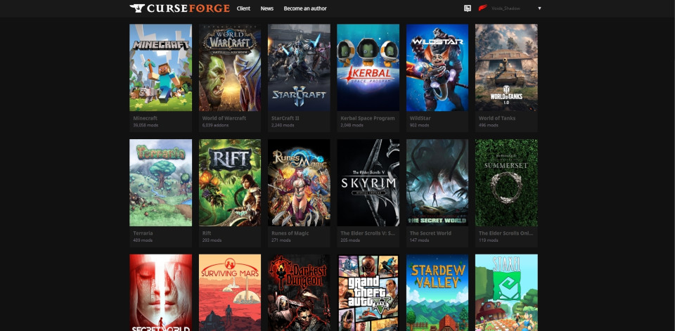 Cursed Forge - Radzo73's Dark CurseForge add-on