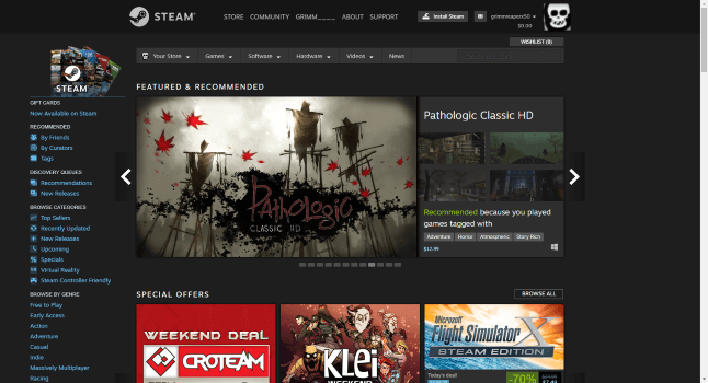 Steam Dark Redesign