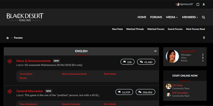 Black Desert Online Forum Dark Mode