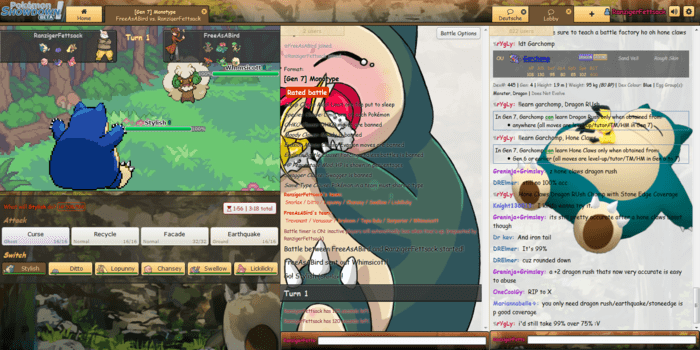 Pokemon showdown Snorlax style