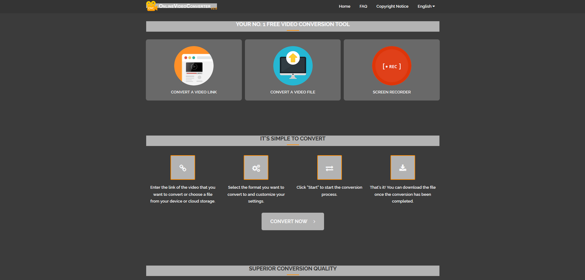 OnlineVideoConverter Dark Theme