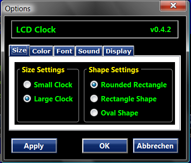 Black Vista -  LCD Clock