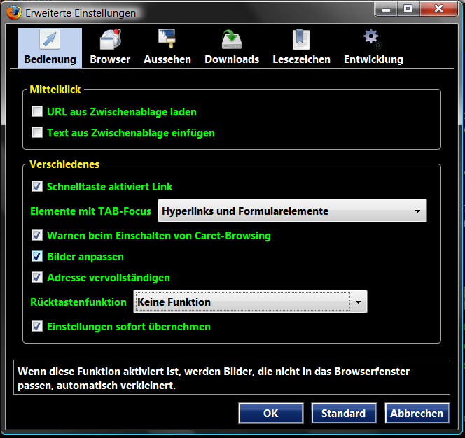 Black Vista -  GUI - Config