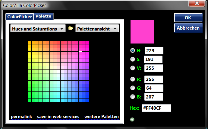Firefox 3.5 - Black Vista / ColorZilla