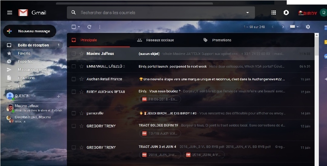 Gmail 2018 Rebirth Dark (Tweaked)
