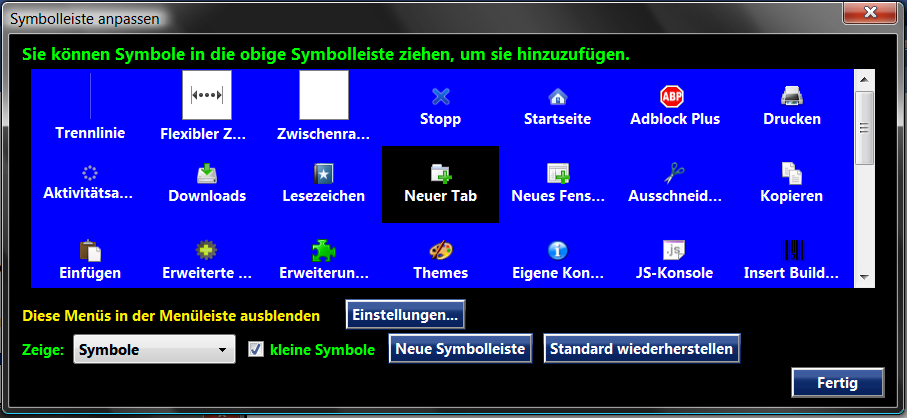 Black Vista - Anpassen - Fenster