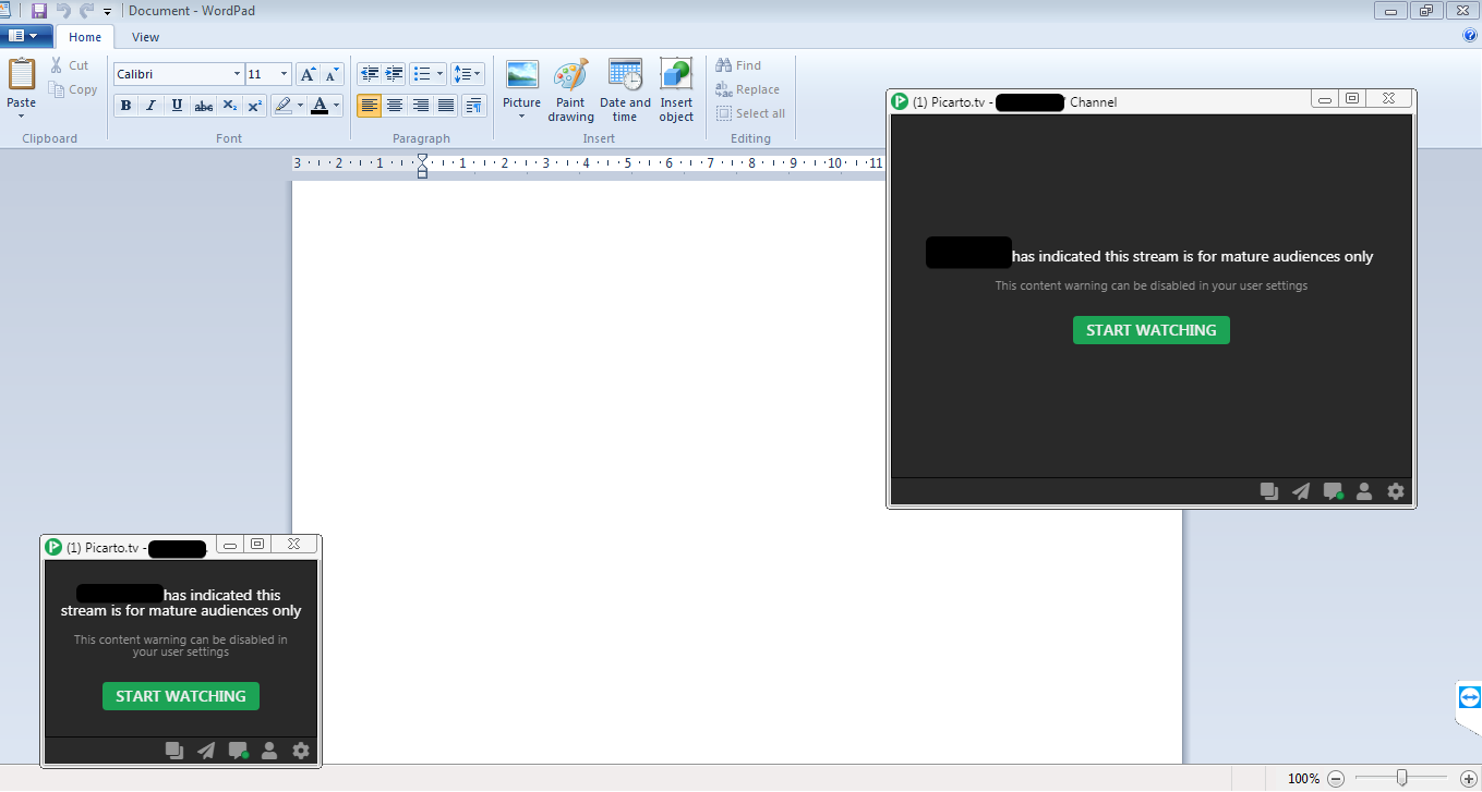 Picarto base page simplified