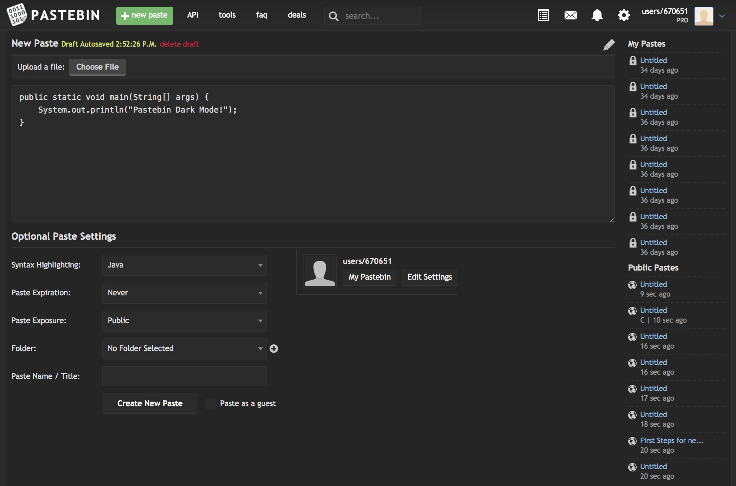 Pastebin Night Mode