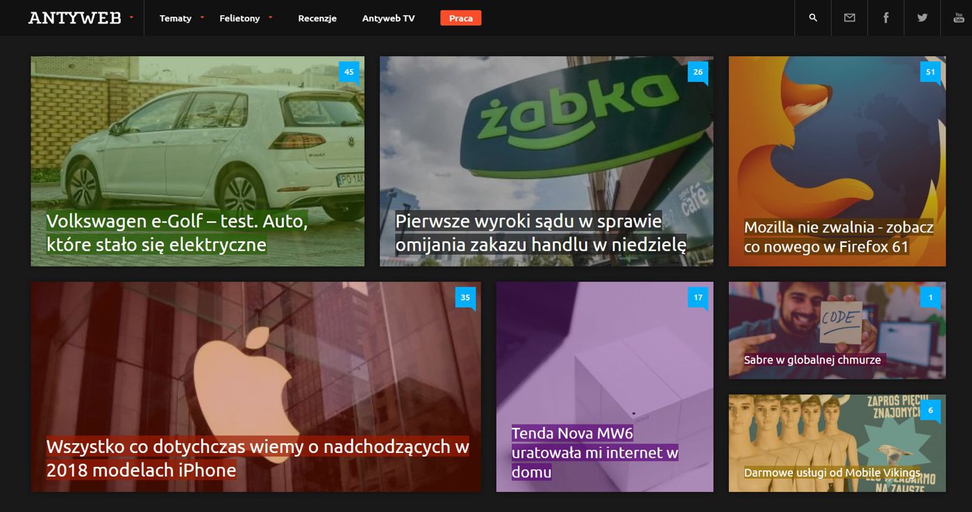 Antyweb.pl - ciemny motyw