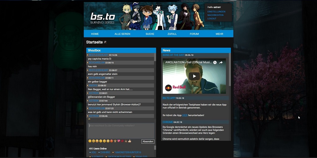 bs.to Anime Dark Theme