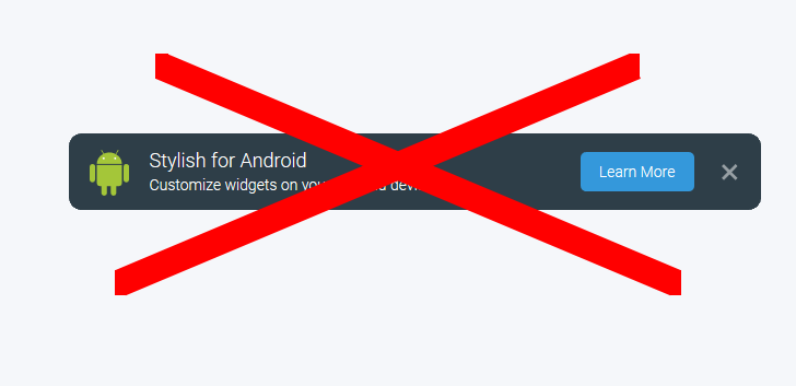 No Android Adverts