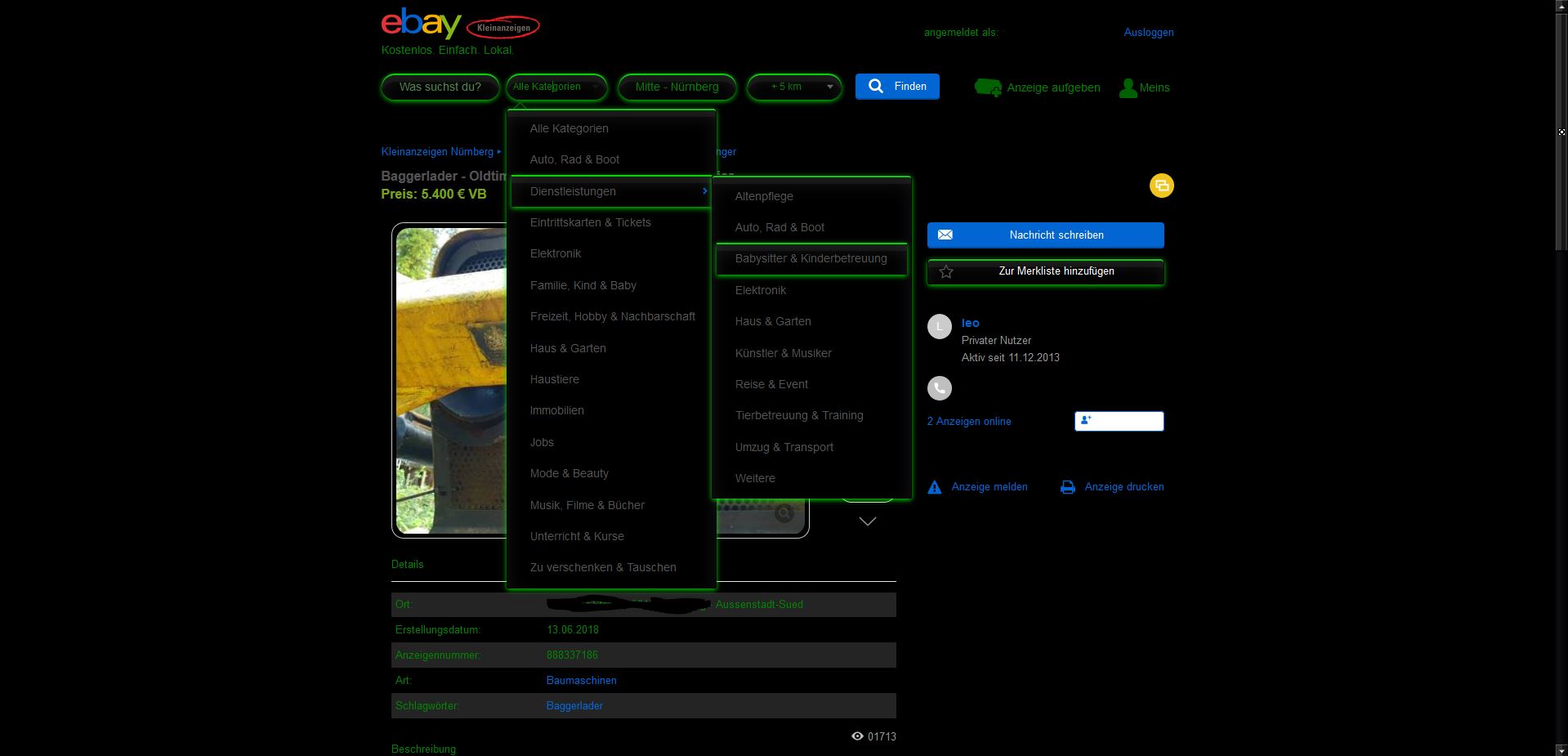 Ebay kleinanzeigen Dark-Green by Nico