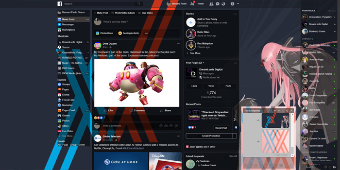 Darling in the Franxx Facebook Theme (Bermix)