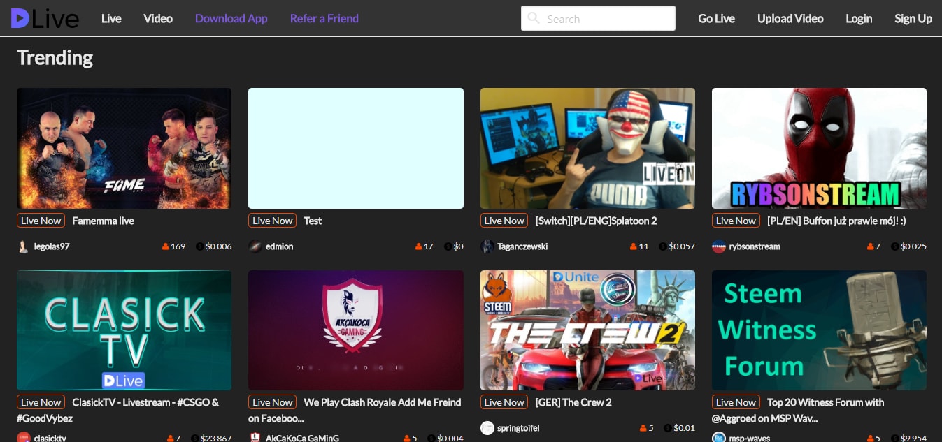 DLive Dark Theme by TidyLIVE