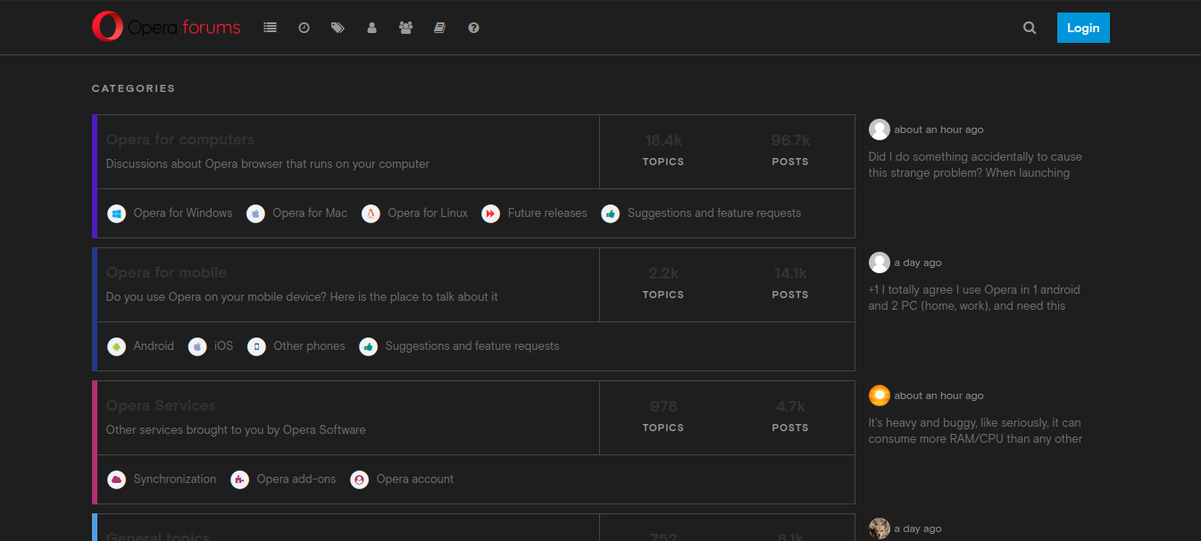 Opera Forums Dark