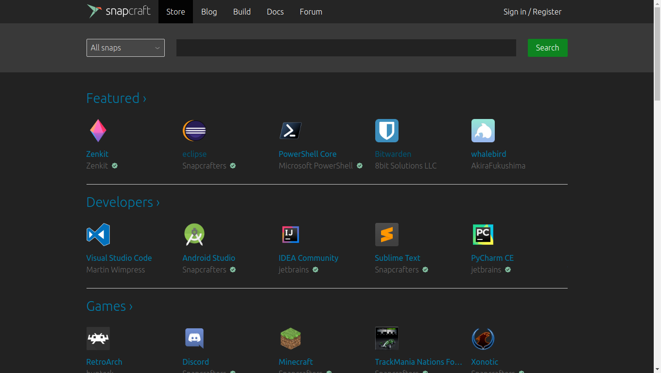 Snapcraft Dark