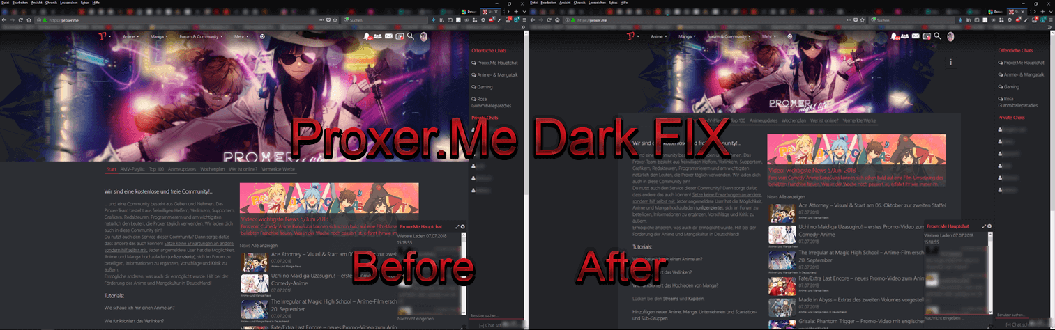 Proxer.Me Modern Dark FIX (Work in Progress) 0.2