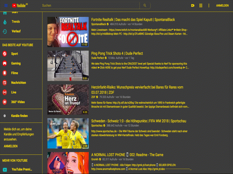 Grey / Yellow Youtube by Admus