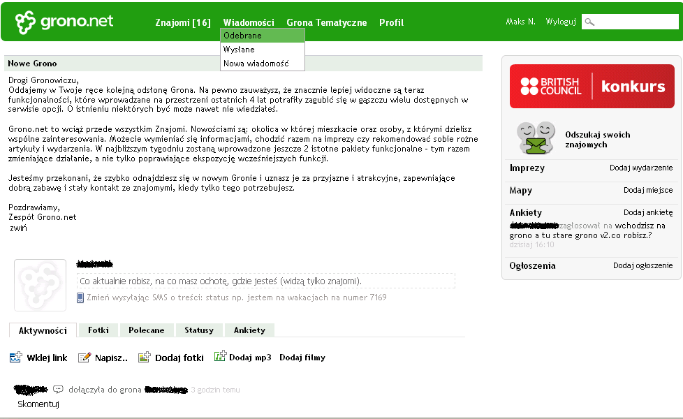 Grono.net userstyle Green