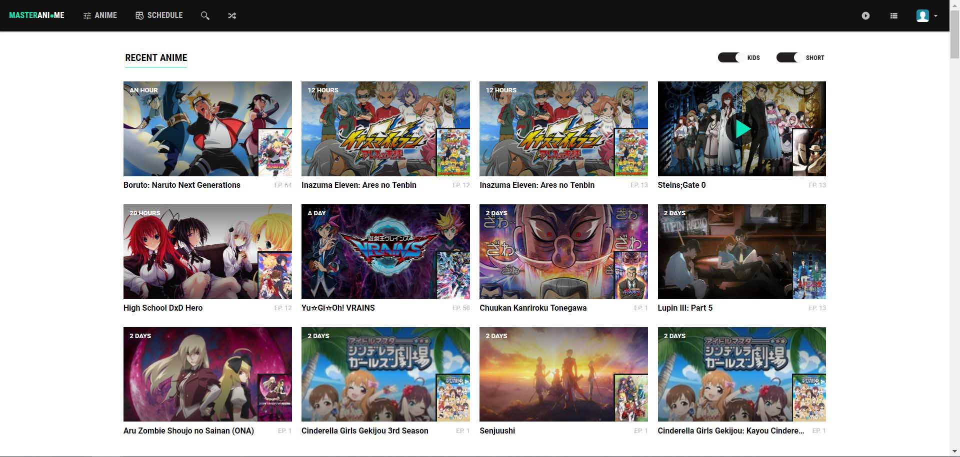 Masterani.me Light Style