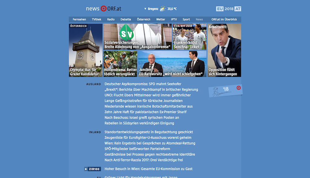 ORF.at zentriert