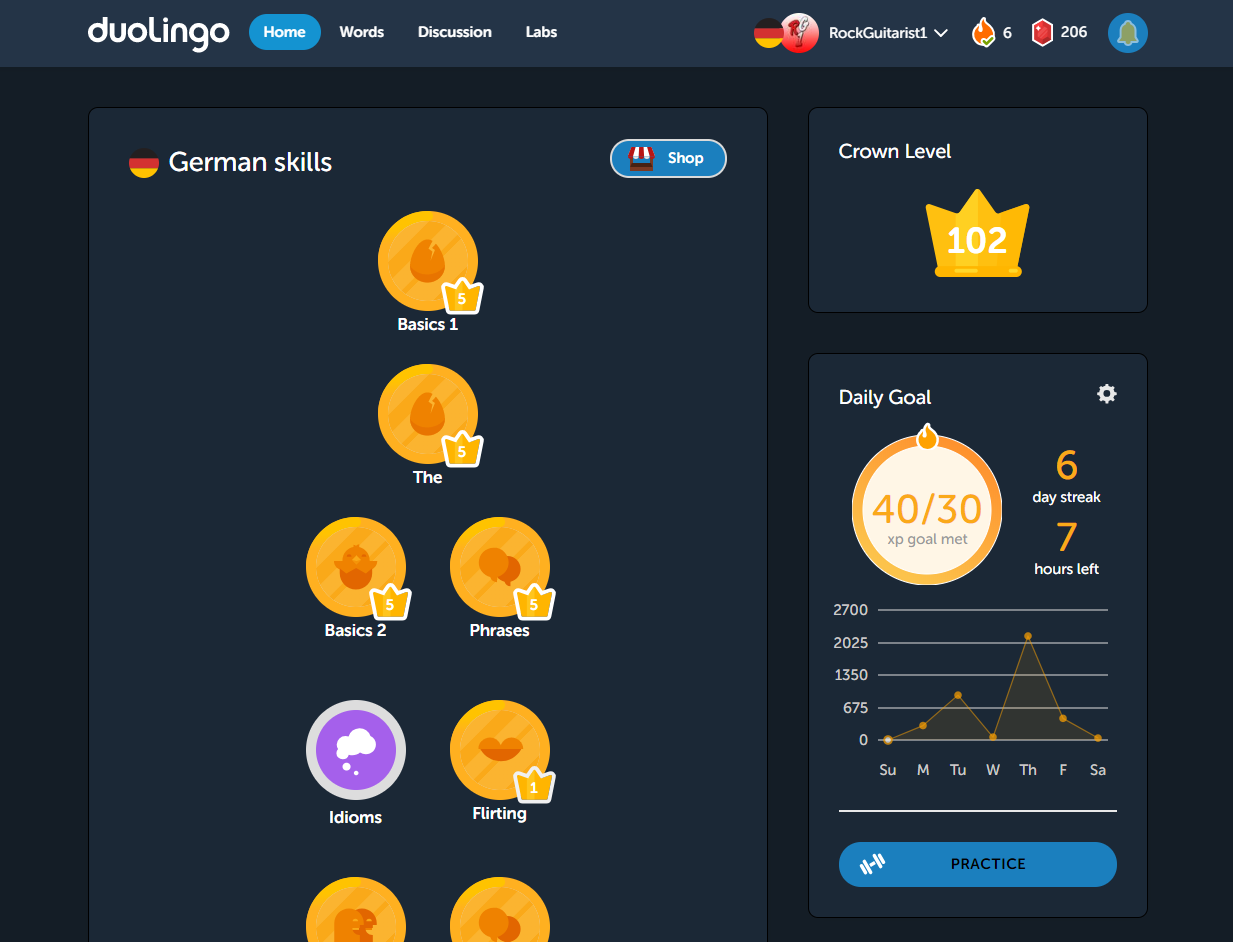 Duolingo Night Mode