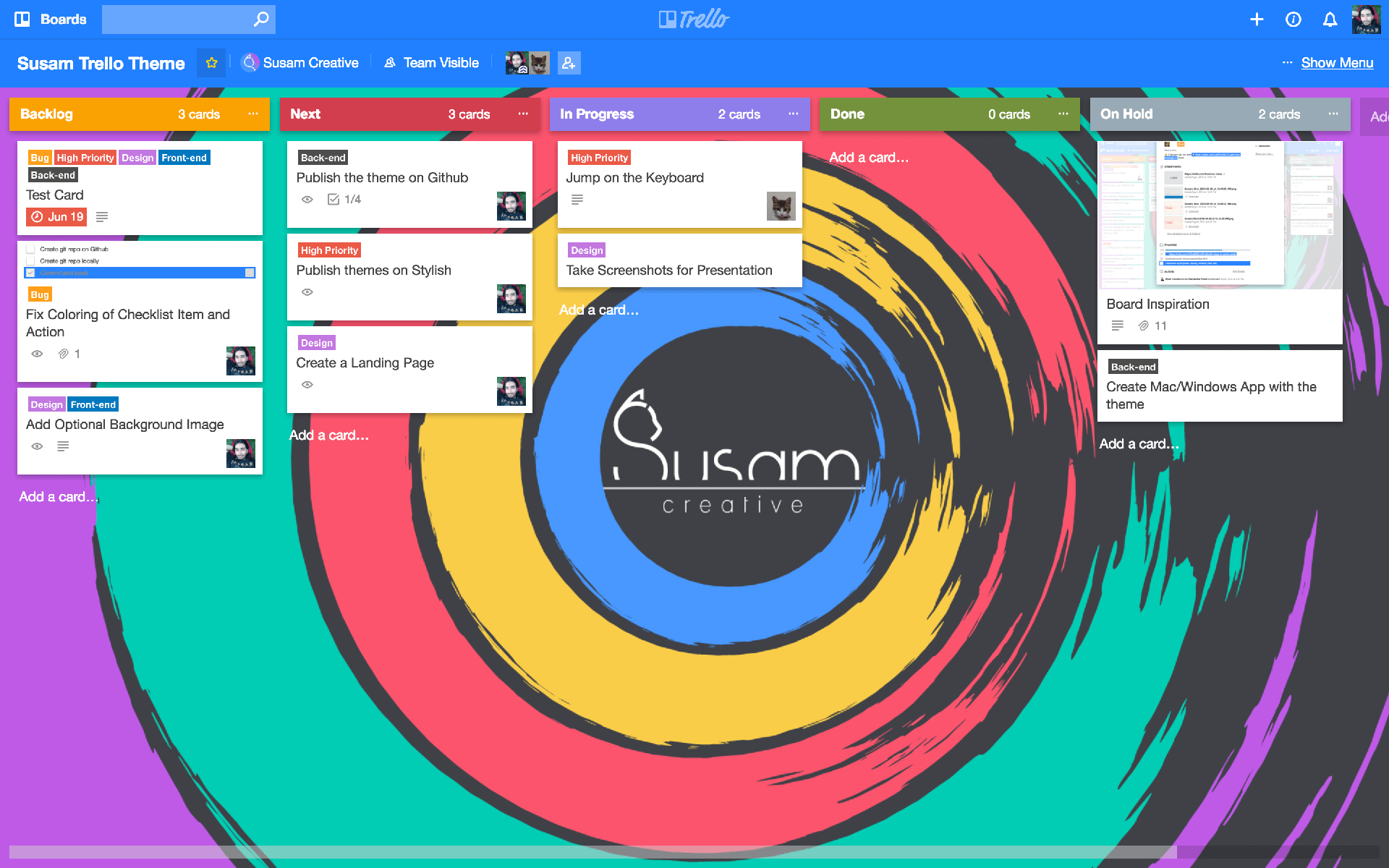 Susam Creative Blue Theme