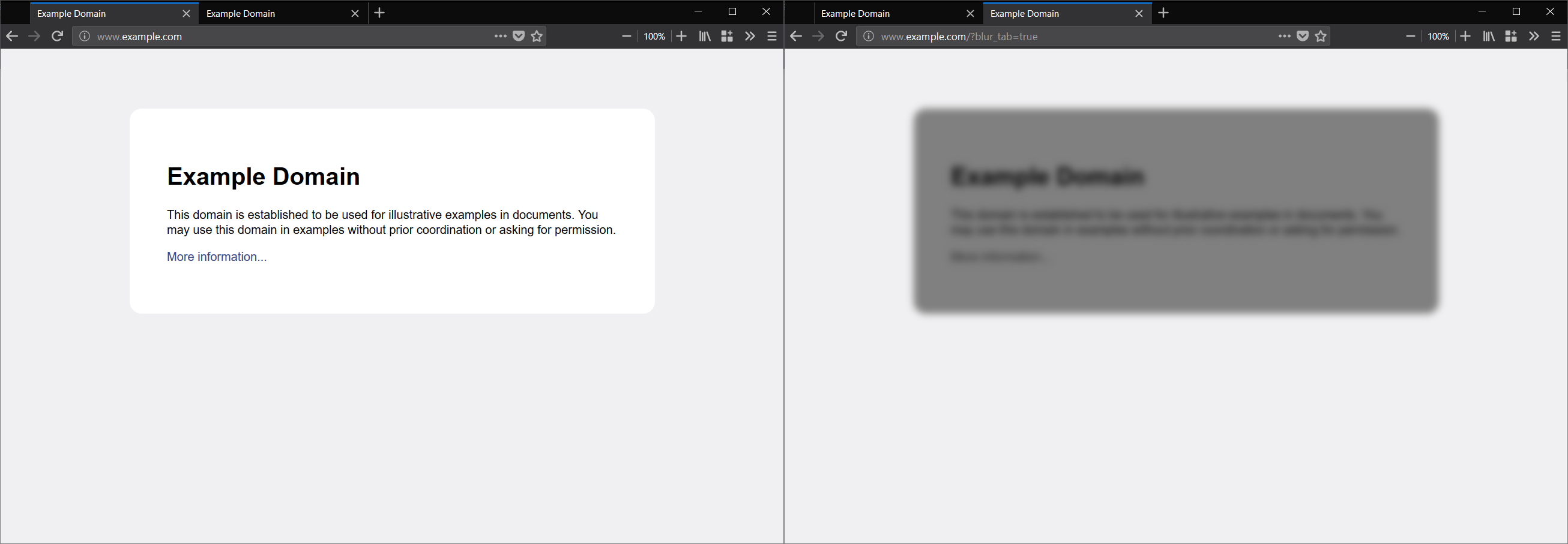 Blur Tab on Unfocus