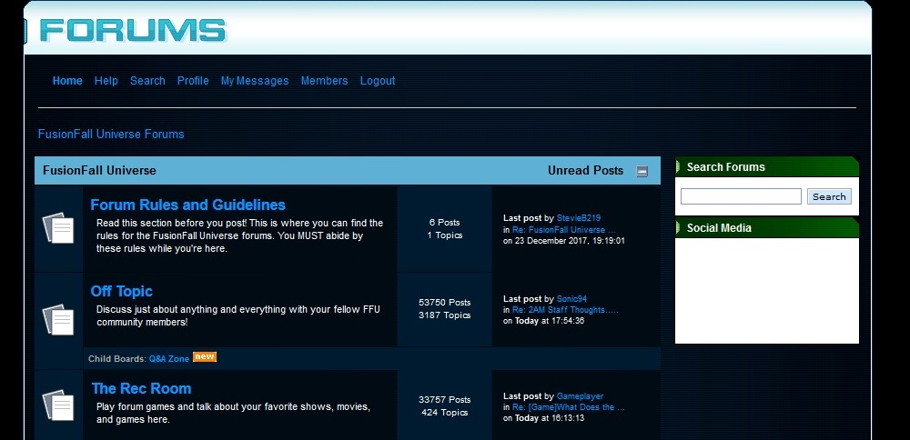 FusionFall Universe Dark Theme