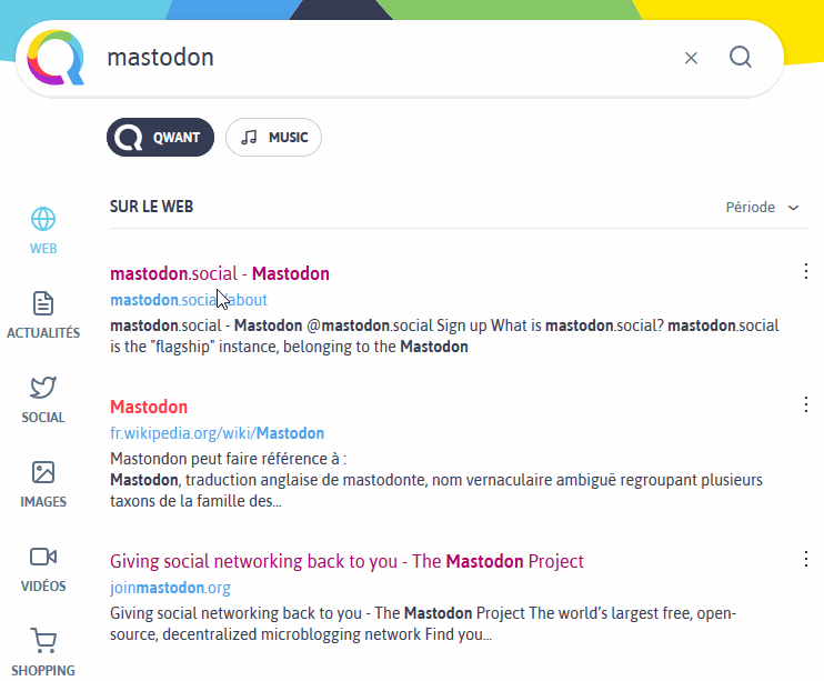 QWANT - colorful tweaks