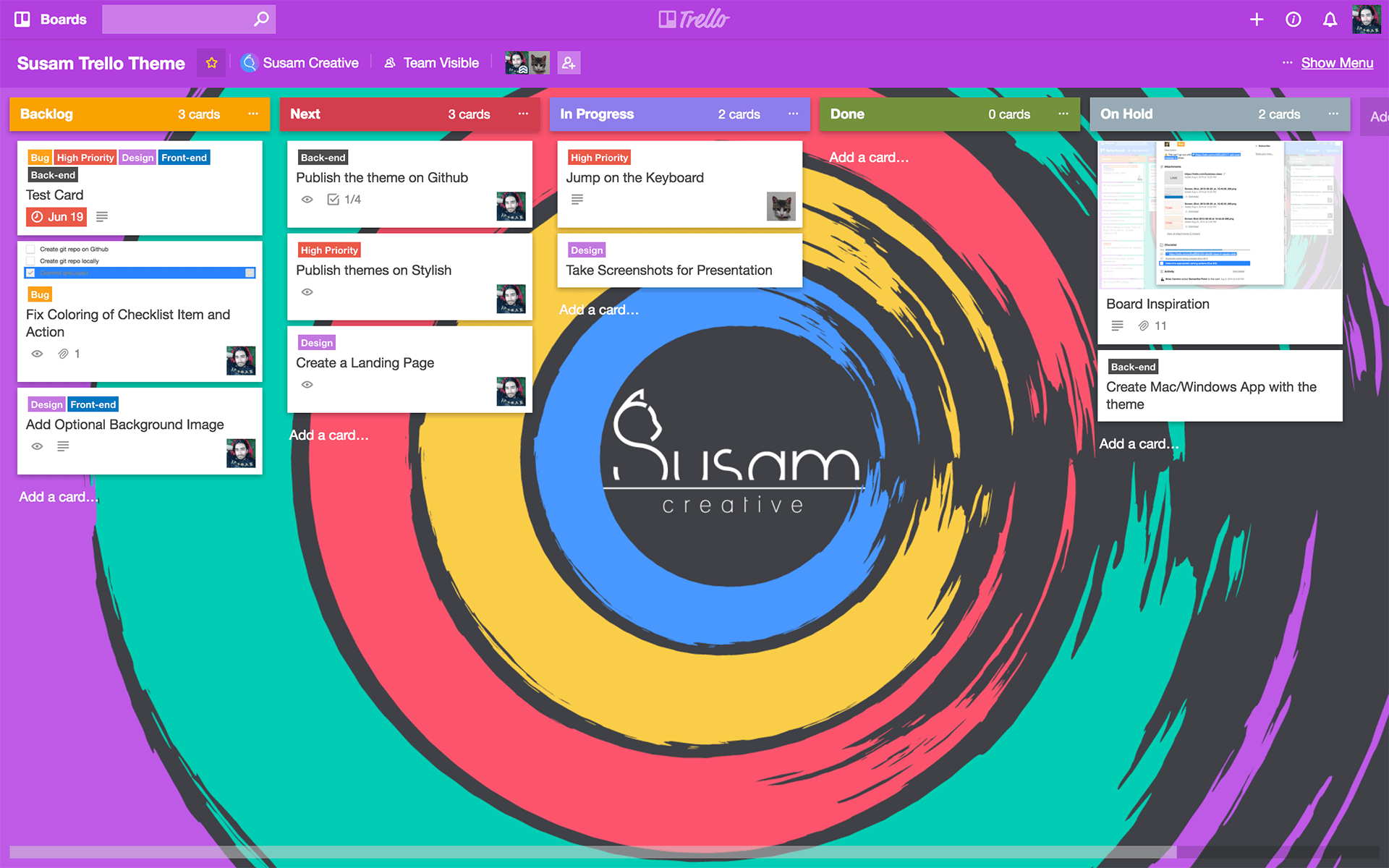 Susam Creative Purple Theme