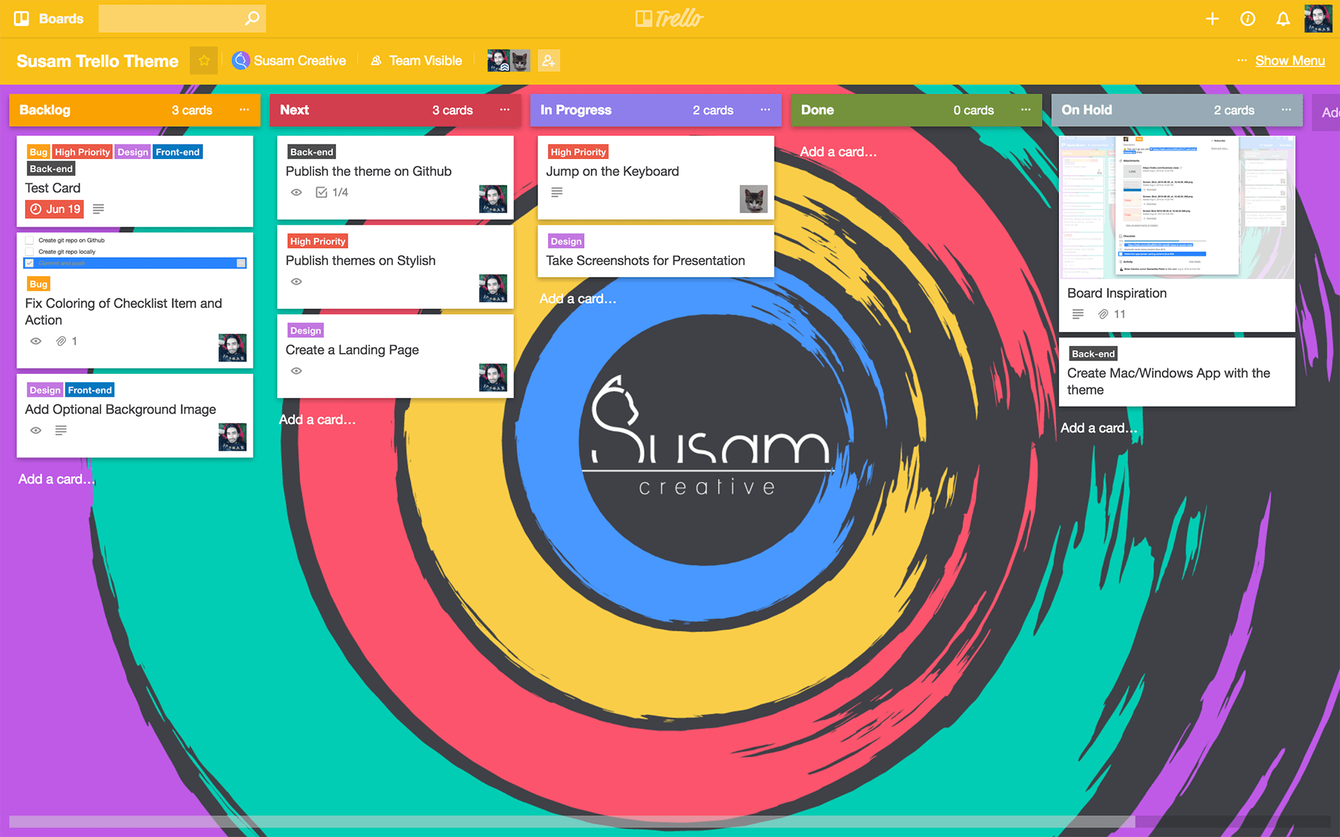 Susam Creative Yellow Theme