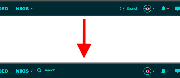 Wikia search bar fix
