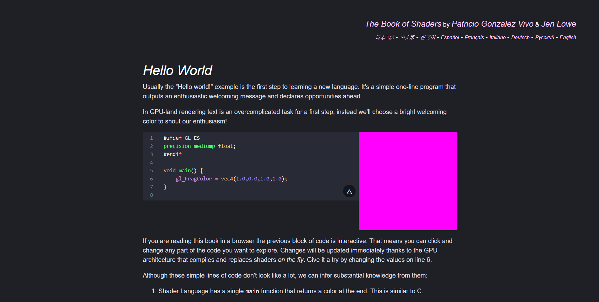 Dark TheBookOfShaders