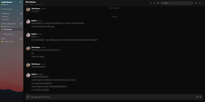 Dark Slack w/ Custom Sidebar BG [2018]