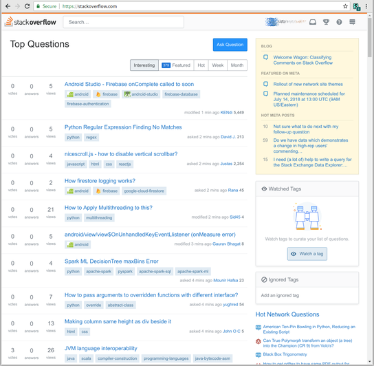 Stack Exchange sites: Hide left nav