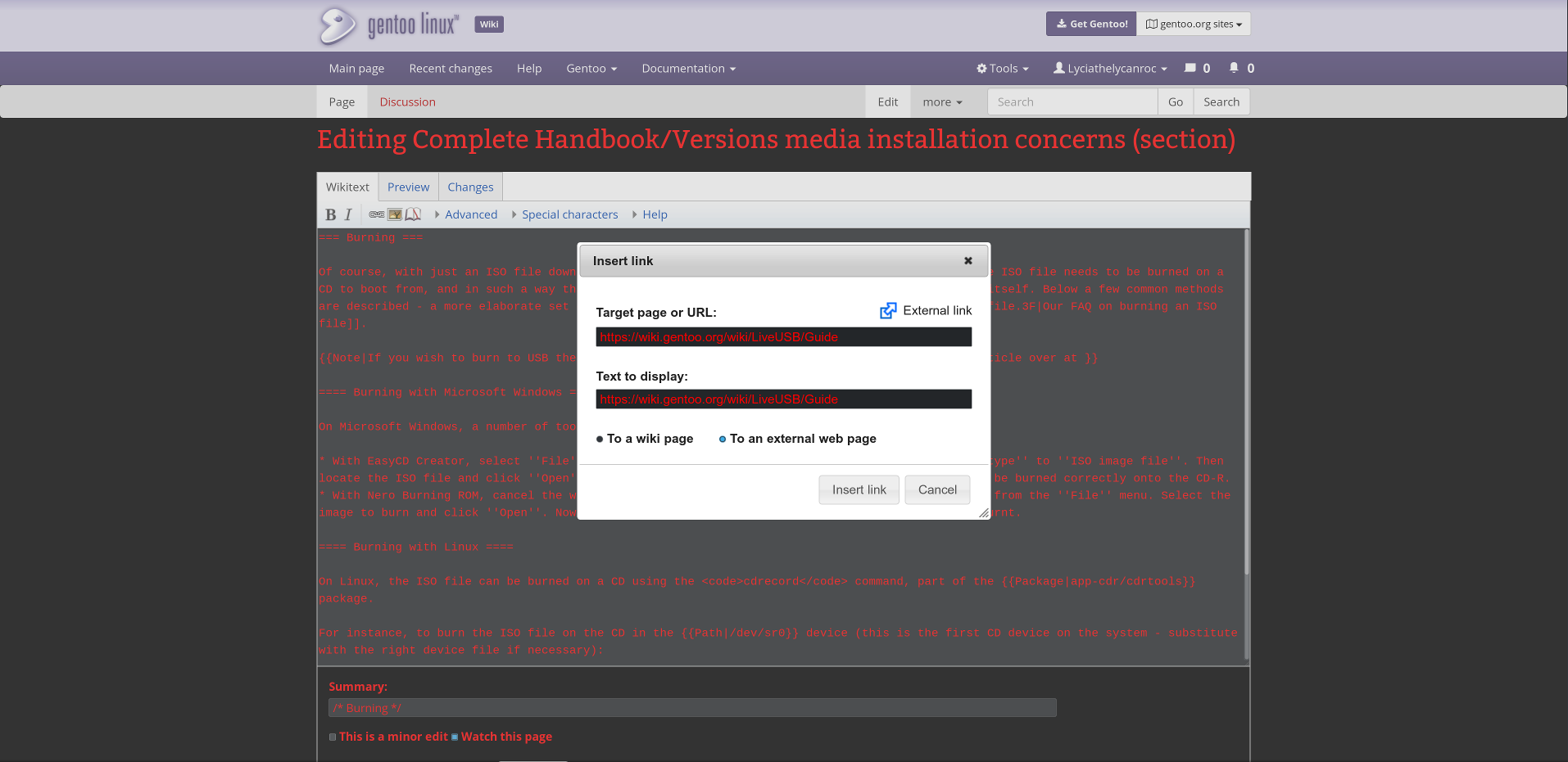 gentoo wiki black&red