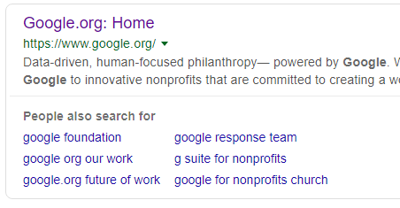 Remove 'People also search for' box