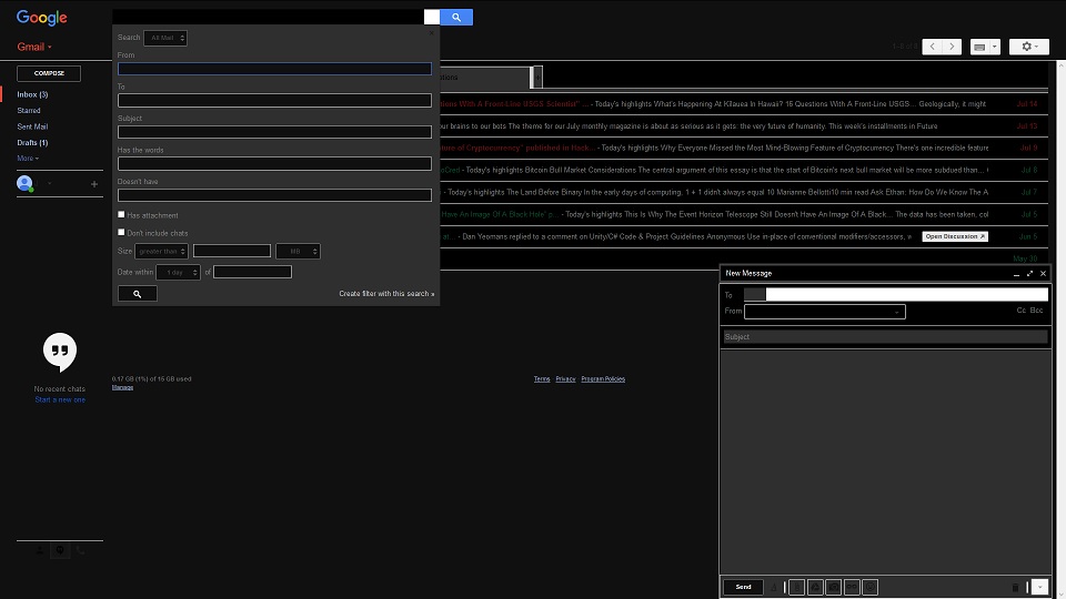 Google Mail Dark