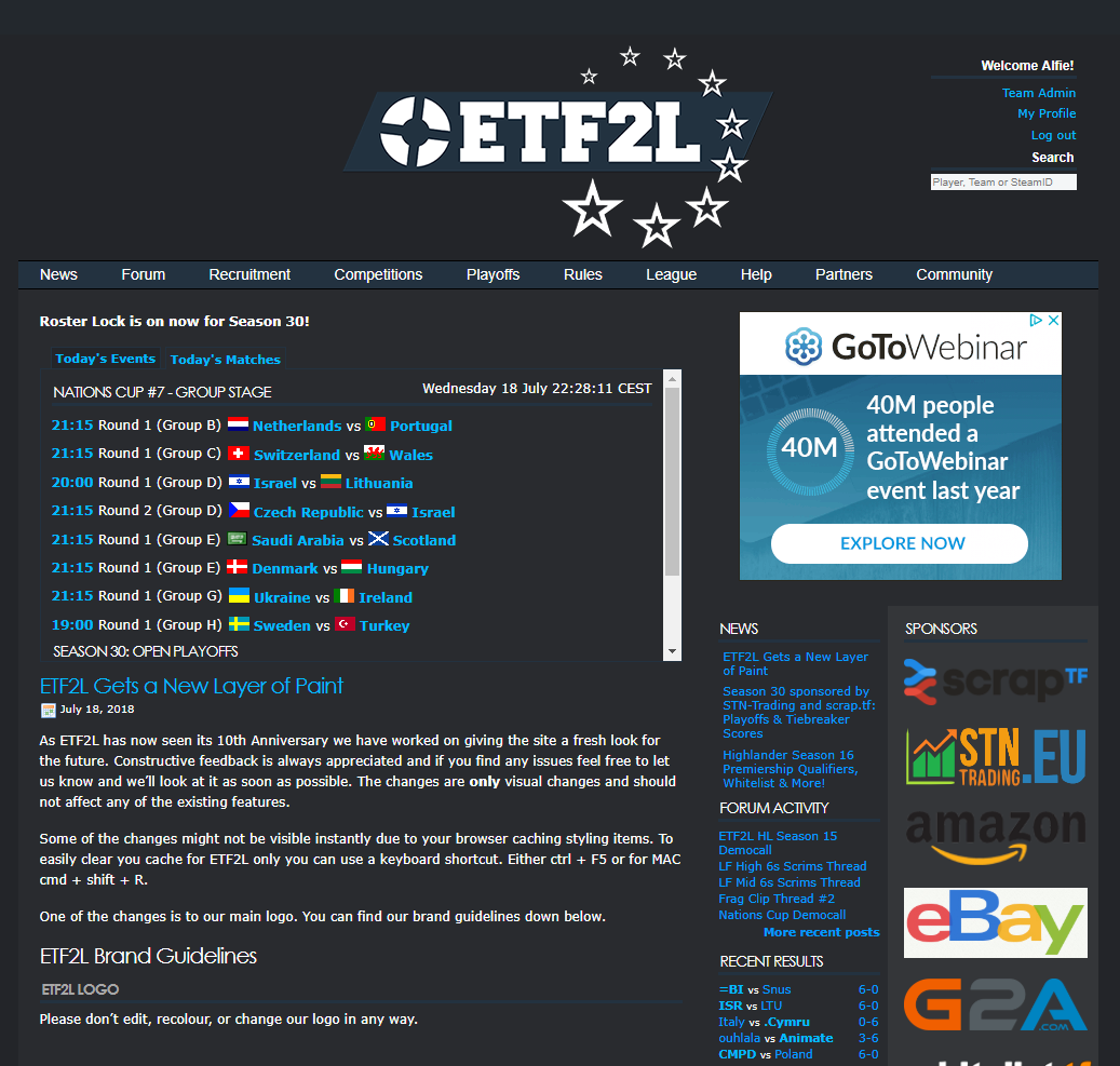 ETF2L Dark Theme