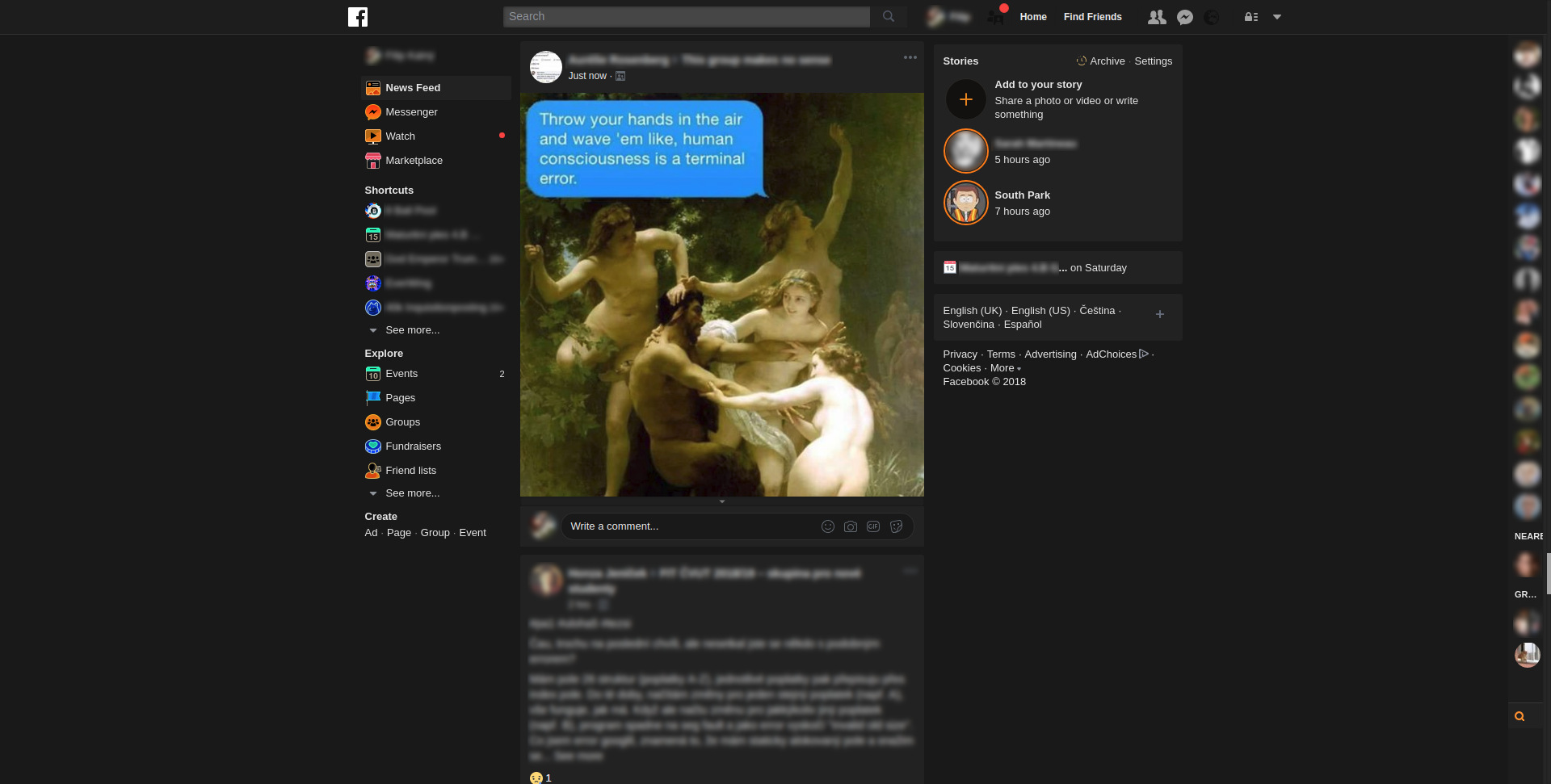 Facebook DARK (with kitty loading animation)