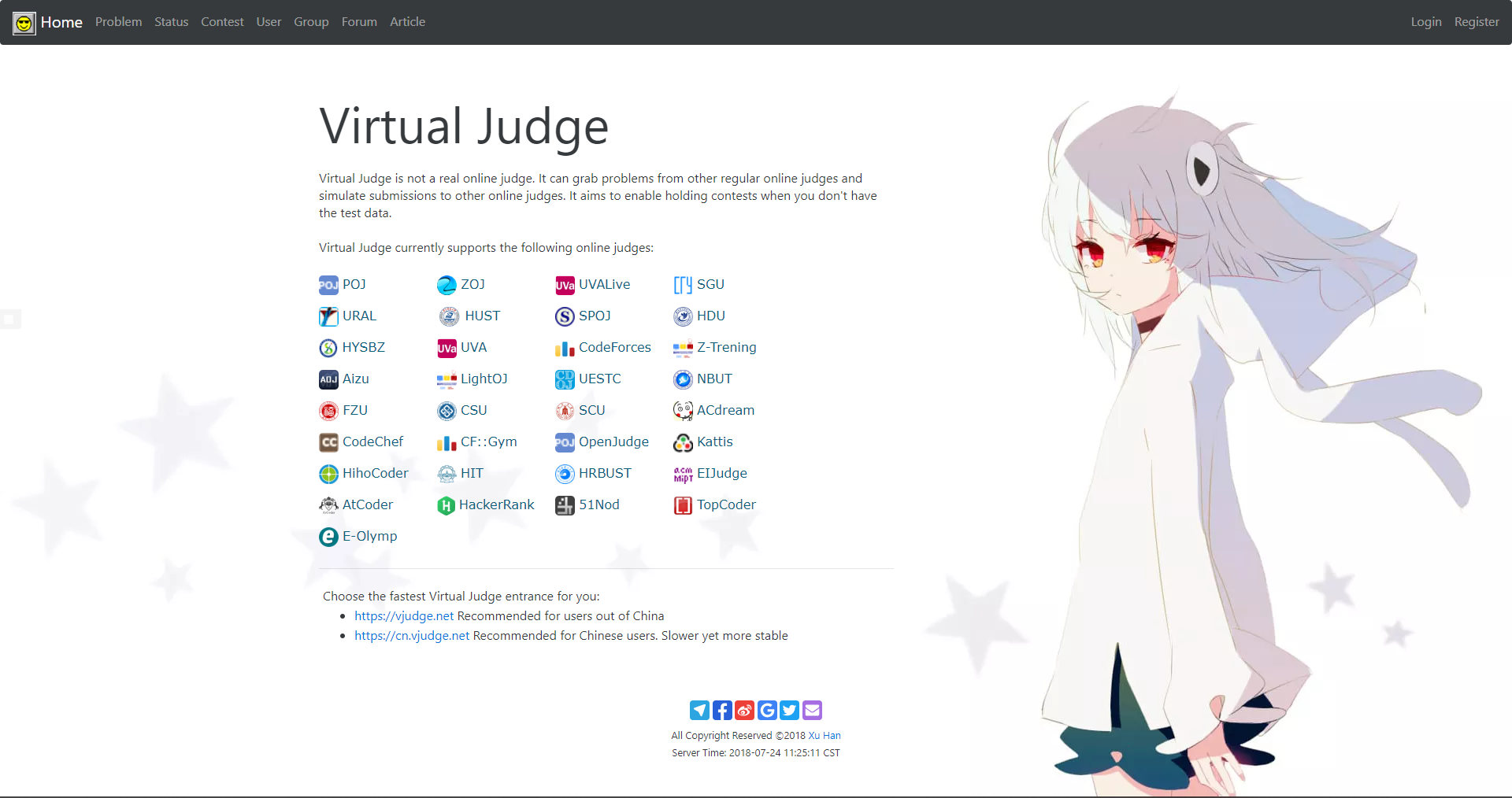 bilibili girl for vjudge