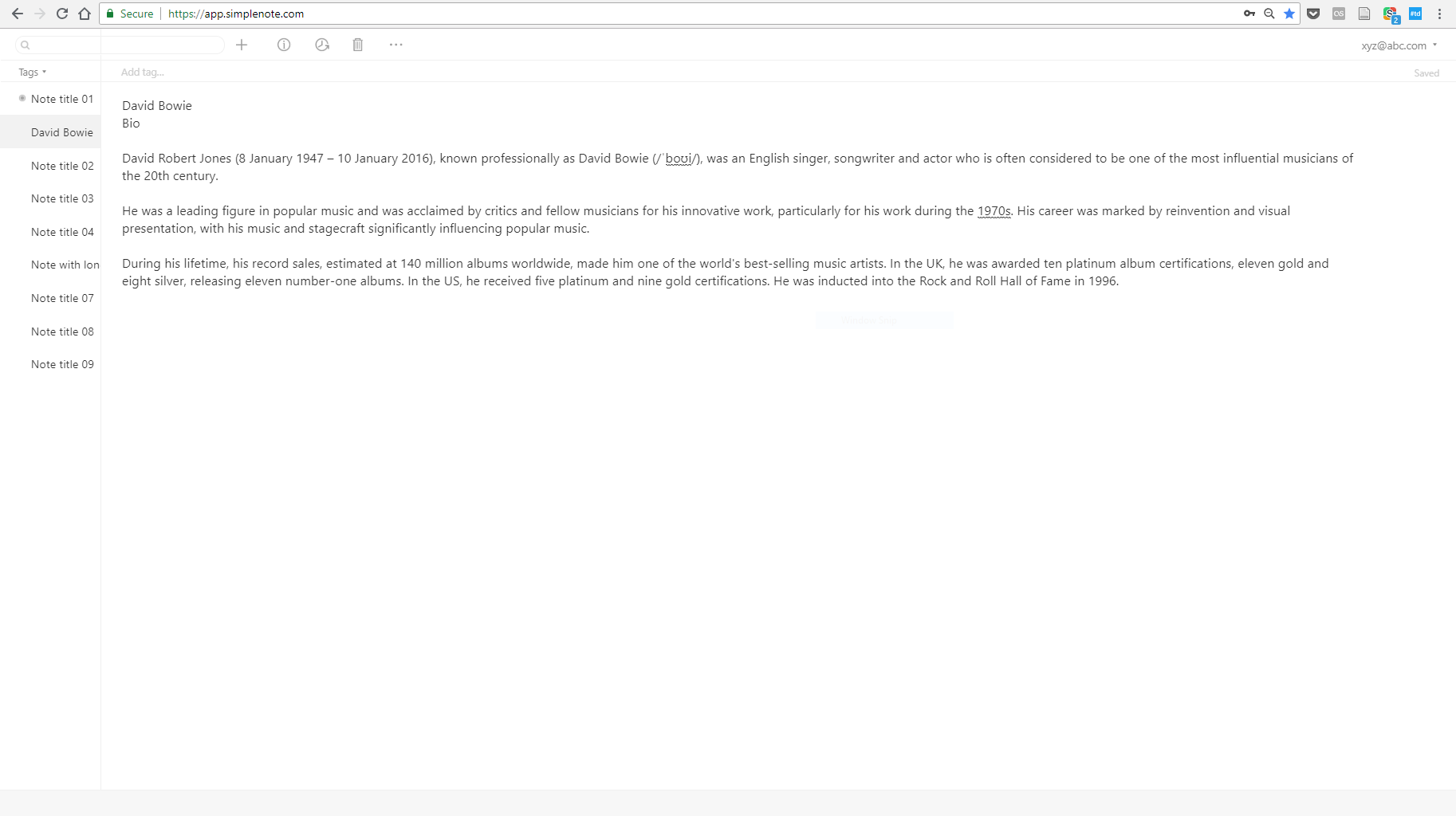 Clean Simplenote: November 2019