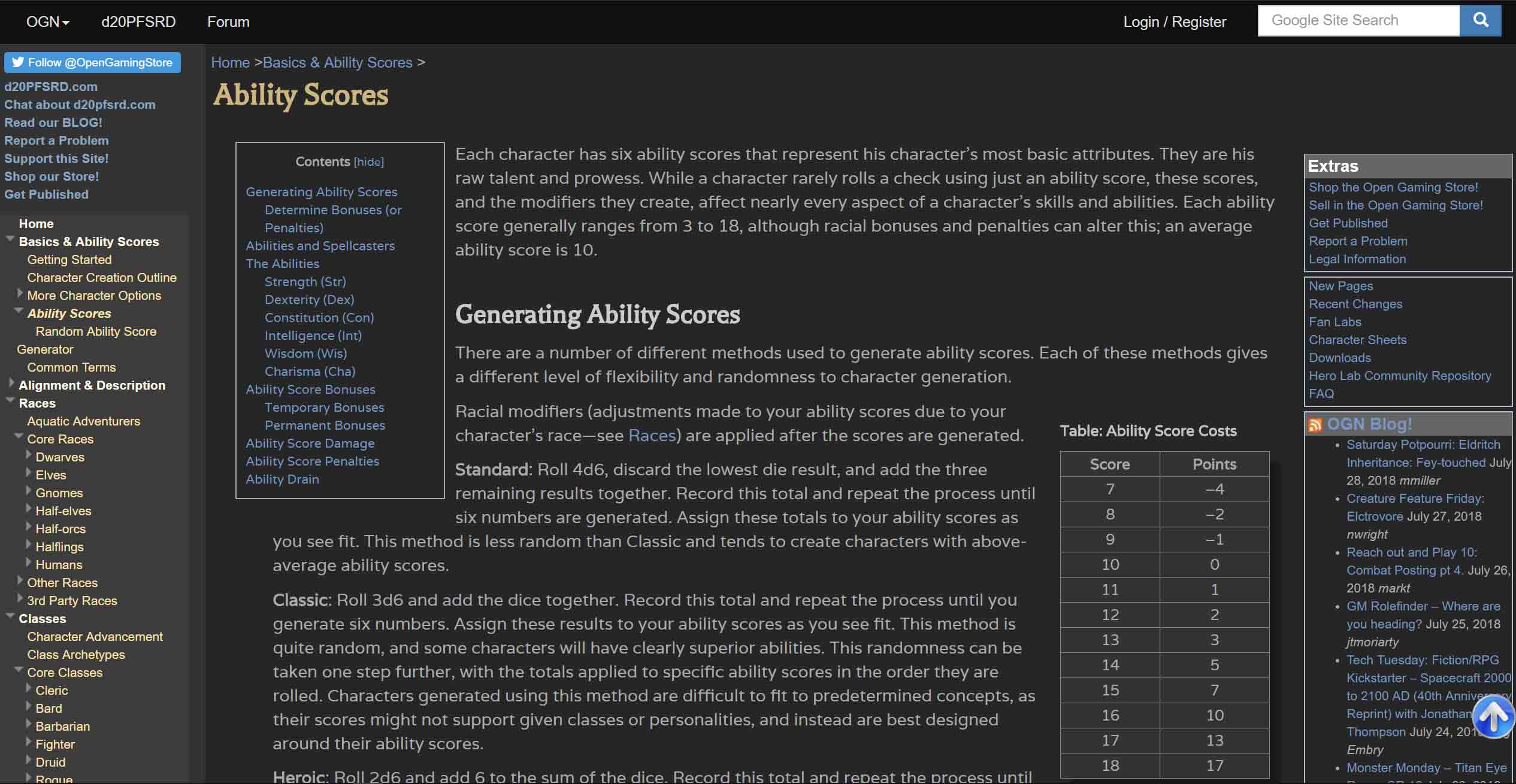 d20PFSRD - Dark Minimal