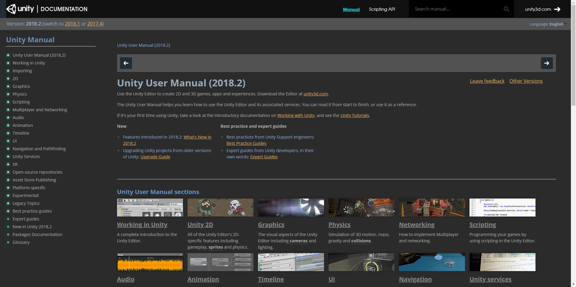 Unity Docs Dark Skin