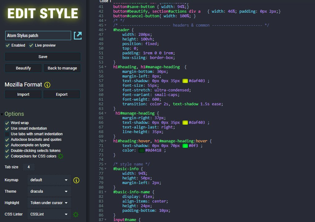 Atom Stylus patch