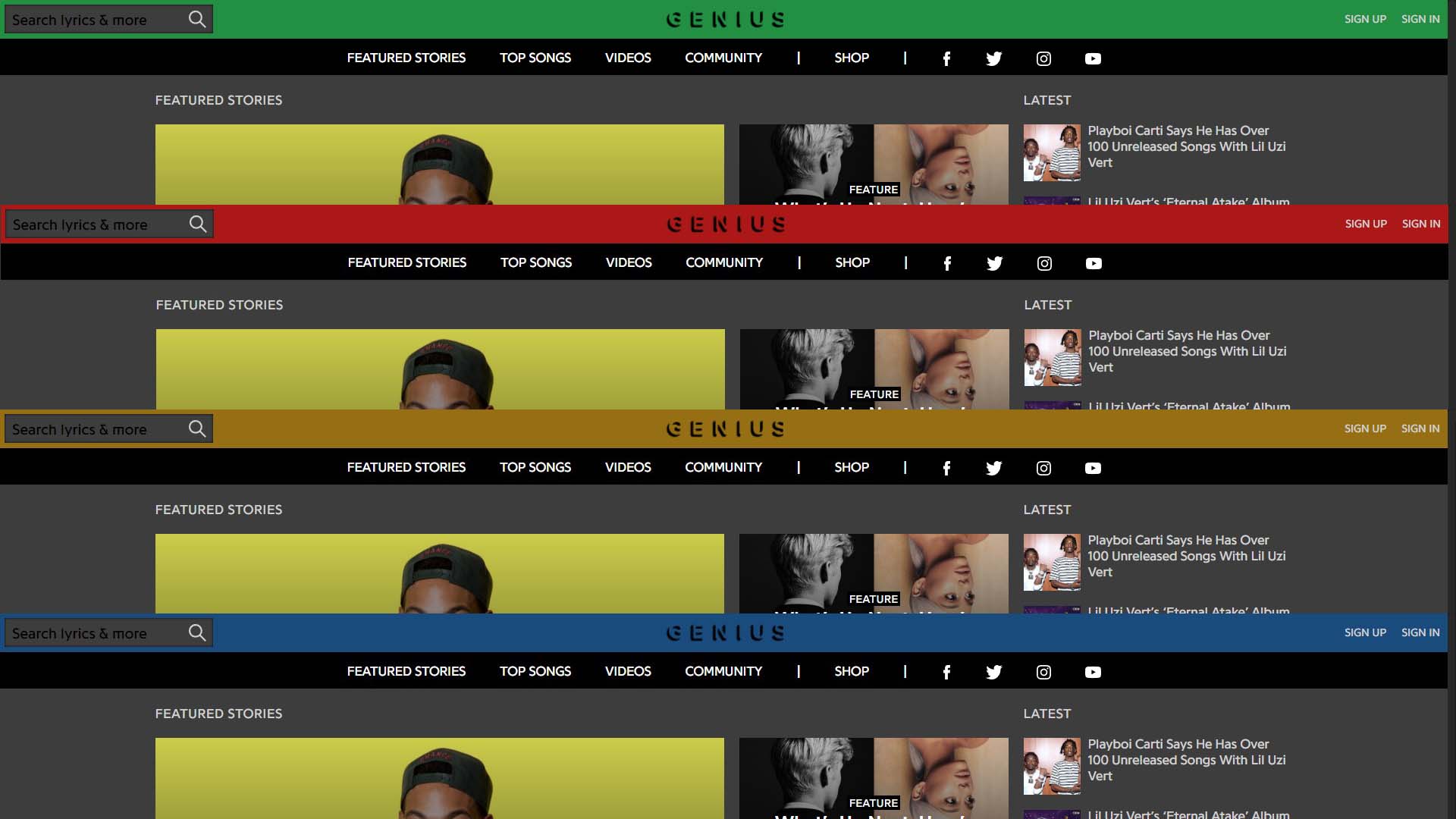 Dark theme for Genius